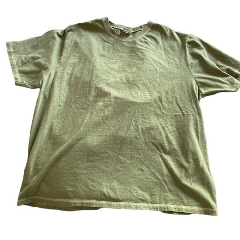 Men's John Deere Avocado Green Graphic Iconic Pullover T-Shirt Size XL GUC #7671